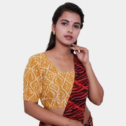 Readymade Golden Blouse Design