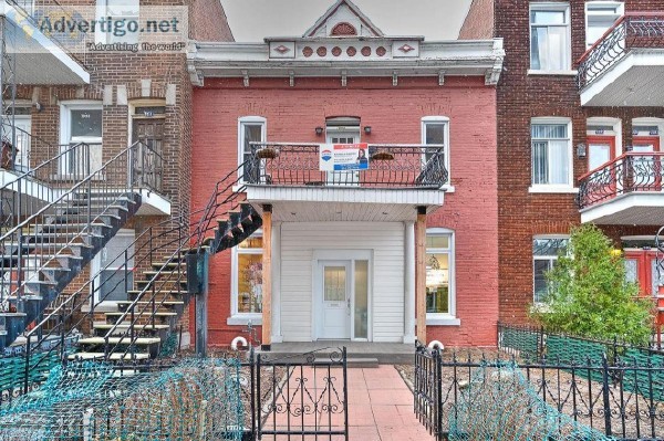 Semi-commercial duplex for sale facing Jean-Talon Metro