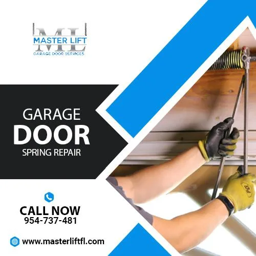Garage door spring repair  Master Lift FL