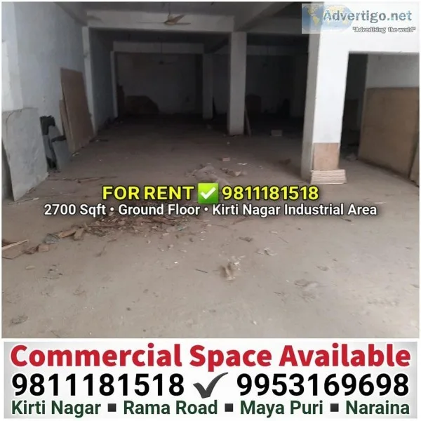 Godown Warehouse for Rent in Kirti Nagar Industrial Area Delhi