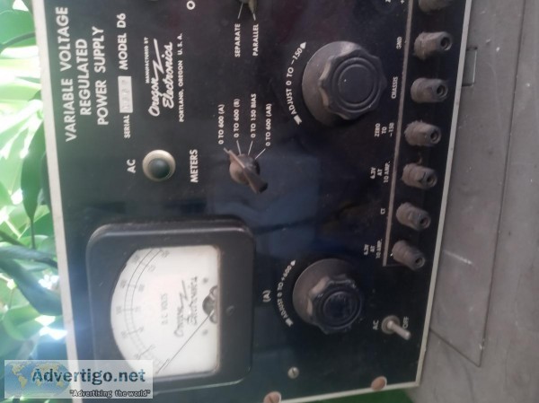 Several pieces of old radio equipment ham radio power supply and