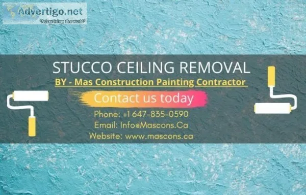 Stucco Ceiling Removal Toronto by Mas Construction