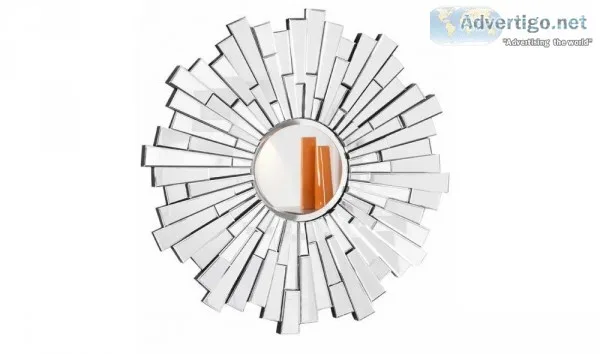 Plattsburgh Modern Wall Mirror in Silver Frame with Clear For Sa