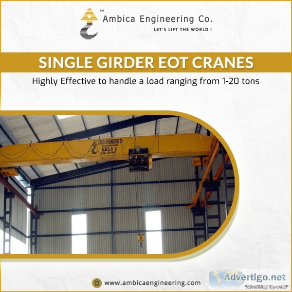 One stop solution for all your single girder eot crane needs