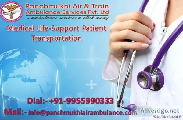 Get Panchmukhi Train Ambulance Service in Patna for Emergency Pa