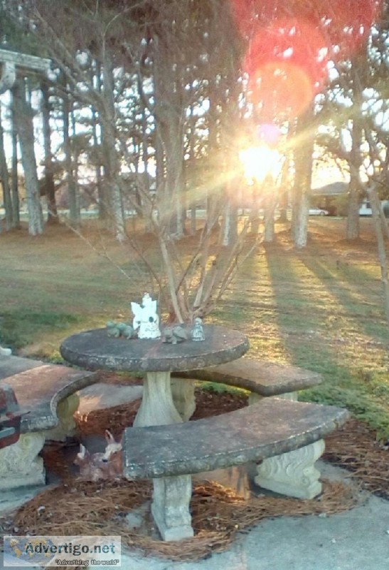 Concrete picnic table