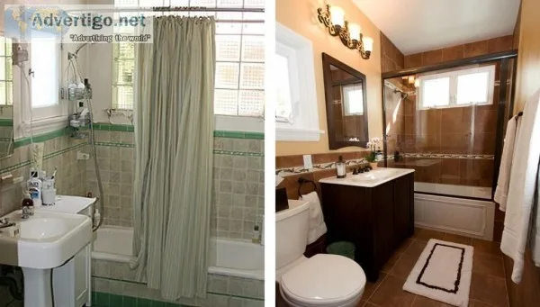 Bathroom Remodel Before and After - One Week Bath