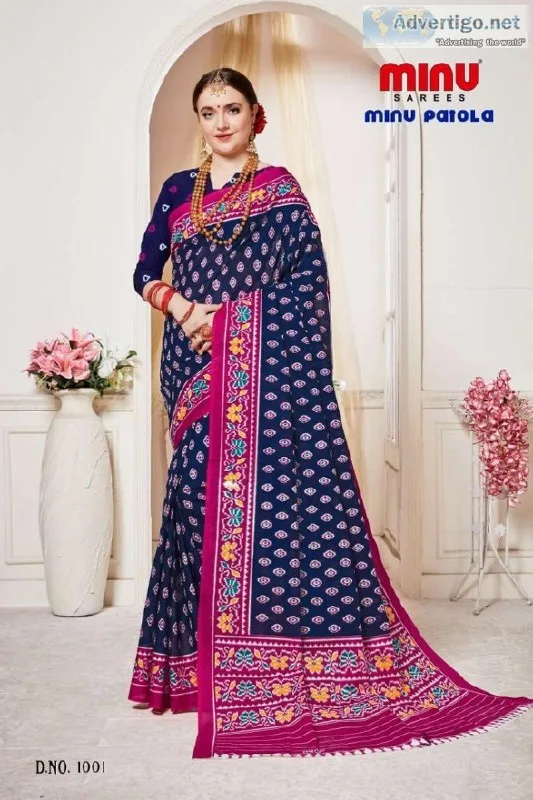 Best Patola Printed Pattern Traditional Saree wholesaler and sup