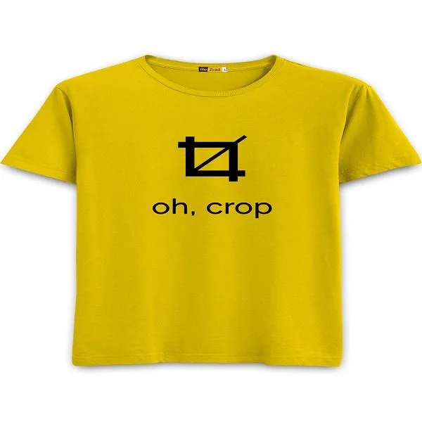 Oh Crop Round Neck Best Graphics T-Shirt