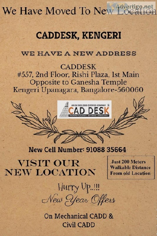 CAD DESK Kengeri &ndash Offers training on Solidworks