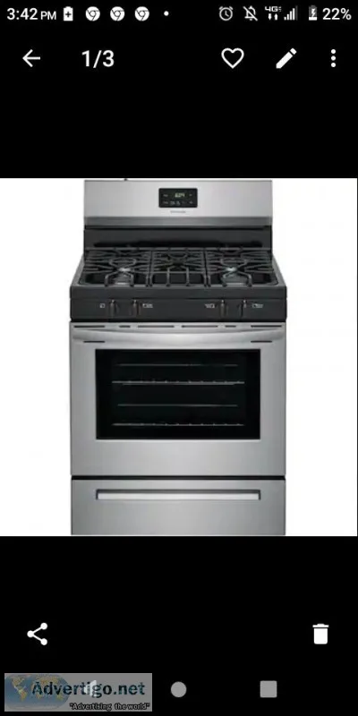 FRIGIDAIRE 30 INCH GAS STOVE
