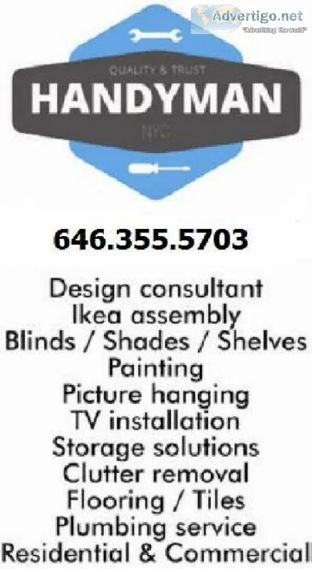 Furniture Assembly Flat screen TV Mounting AC Air Conditioner In