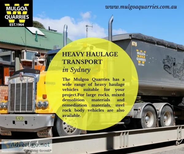 What specialist transport is used for heavy haulage
