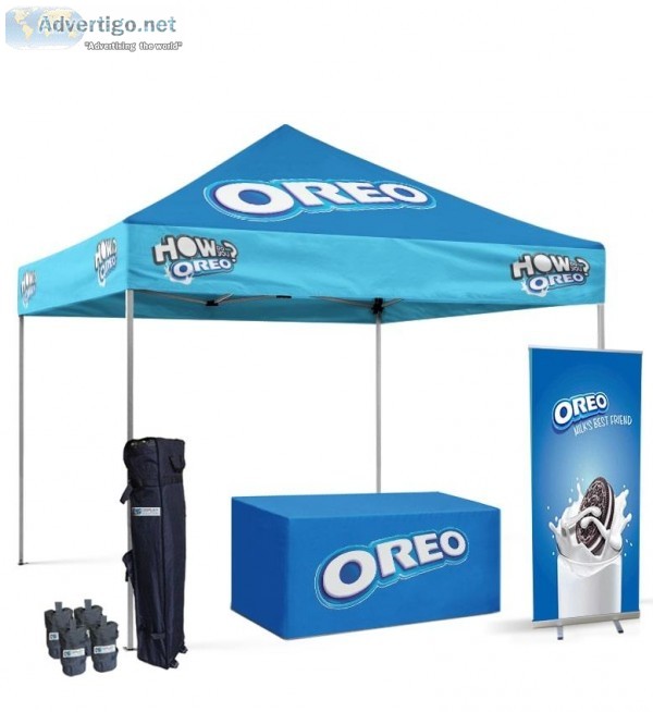 Branded Canopy Tent Package  Water Resistant and Cost Effective