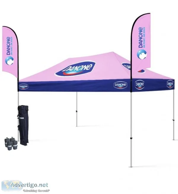 Pop Up Canopy Tent with Unlimited Full Color Printing - Branded 