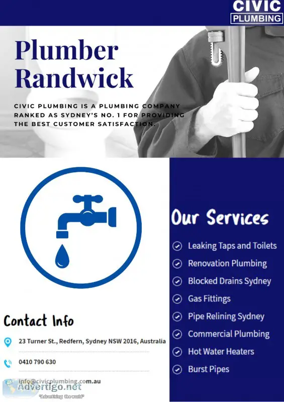 HIghly rated and affordable plumber in Randwick