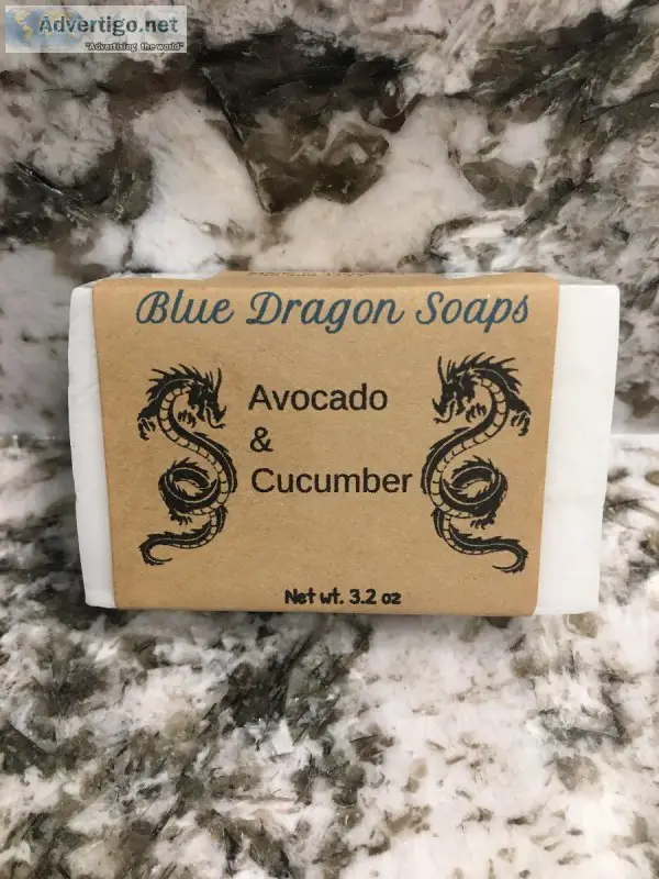Avocado and Cucumber handmade soap bars