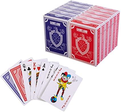 2600 12 SET OF PLAYING CARDS 6 RED AND 6 BLUE