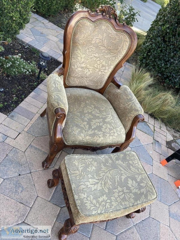 Olive green Chair footstool