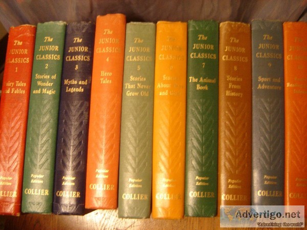 THE JUNIOR CLASSICS 10 Vol set. 1938. 20 ALL.