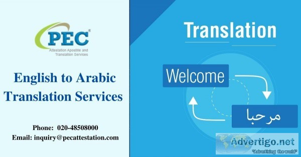 English to Arabic Translation Services  PEC