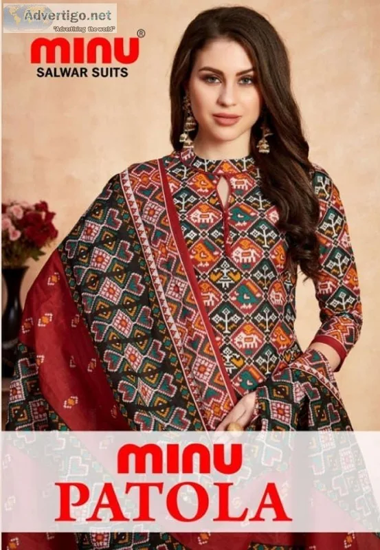 Best Cotton Printed Designer Patola Print and Pattern Salwar Set