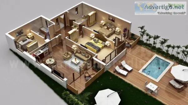 Residential House 3D Floor Plan Design and Concept by virtual fl