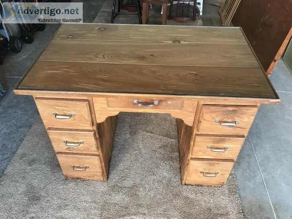Pecky cypress desk and chair
