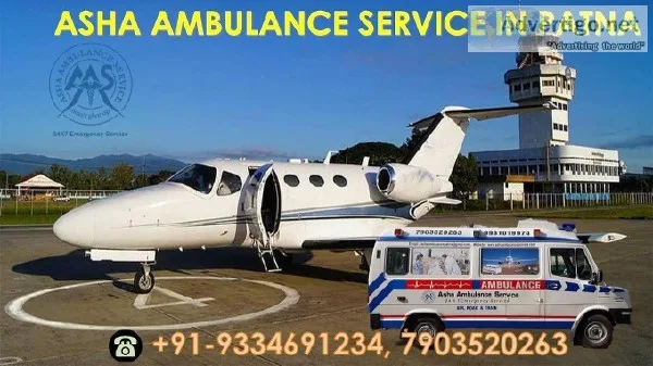 Take Rental Full-ICU Setup Road Ambulance Service in Patna  ASHA