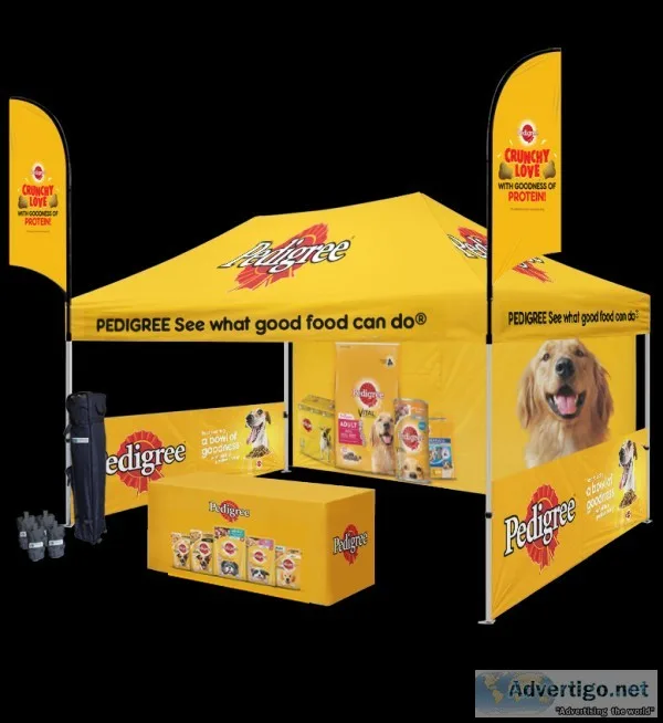 Custom Shade Tents Package with Full Graphics and Branded Logo  