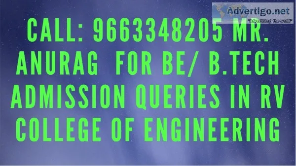 96633482O5 RV COLLEGE OF ENGINEERING Bangalore Admission through