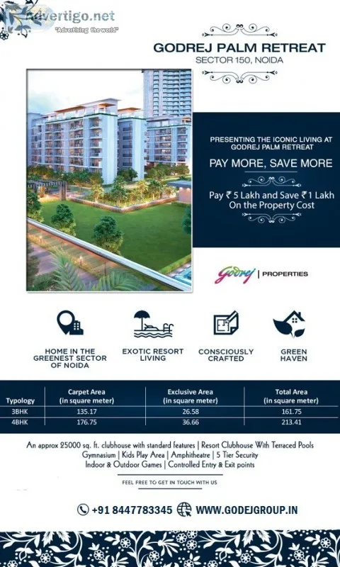 Godrej Palm Retreat Sector 150 Noida  Enjoy A Lifestyle Of Pure 
