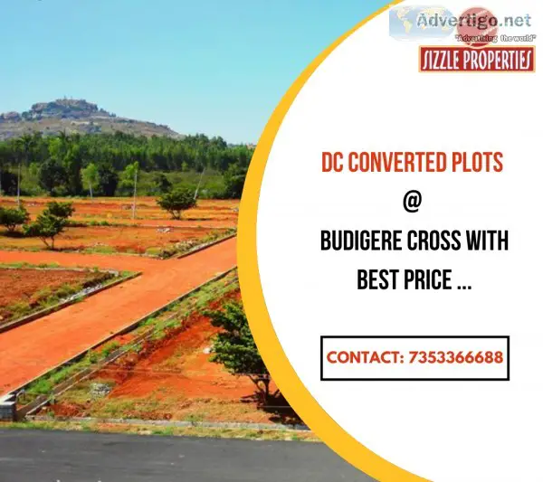 Dc converted plots for sale at budigere cross