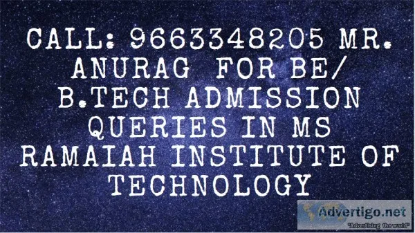 96633482o5Manageme nt quota admission in MS Ramaiah Institute of