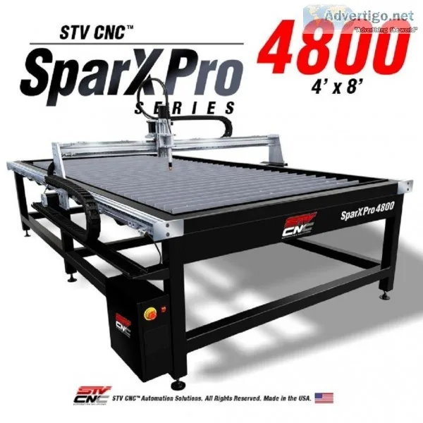 STV&regCNC SPARX&trade WELDED PRO 8 PLASMA TABLE  STV CNC