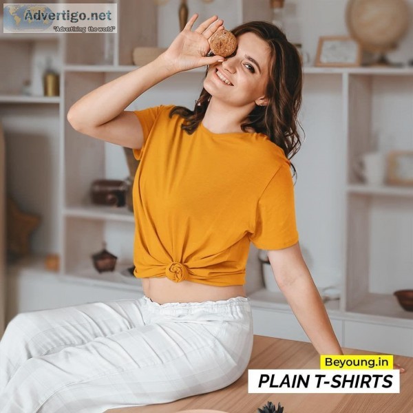 Buy Trendy Plain T shirts for Women Online India at Beyoung