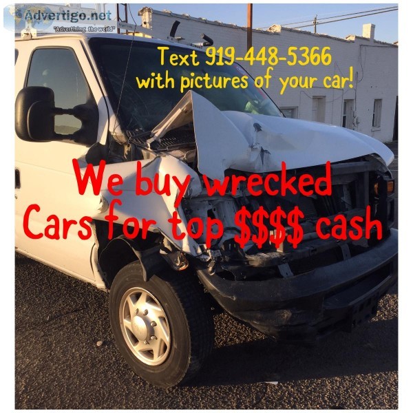 WE BUY WRECKED CARS FOR TOP CASH
