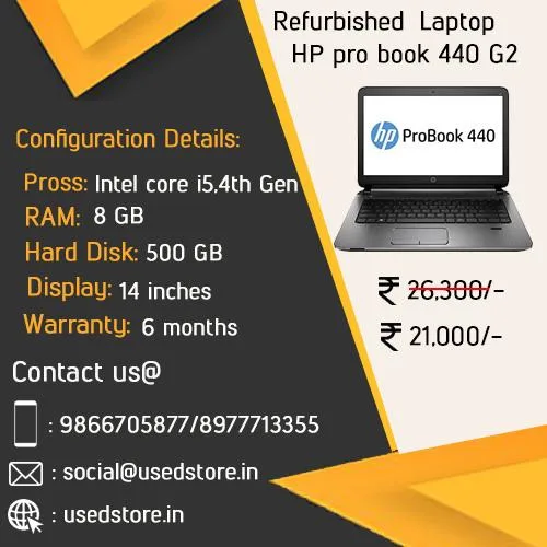 Refurbished Hp probook 440 G2 Laptop