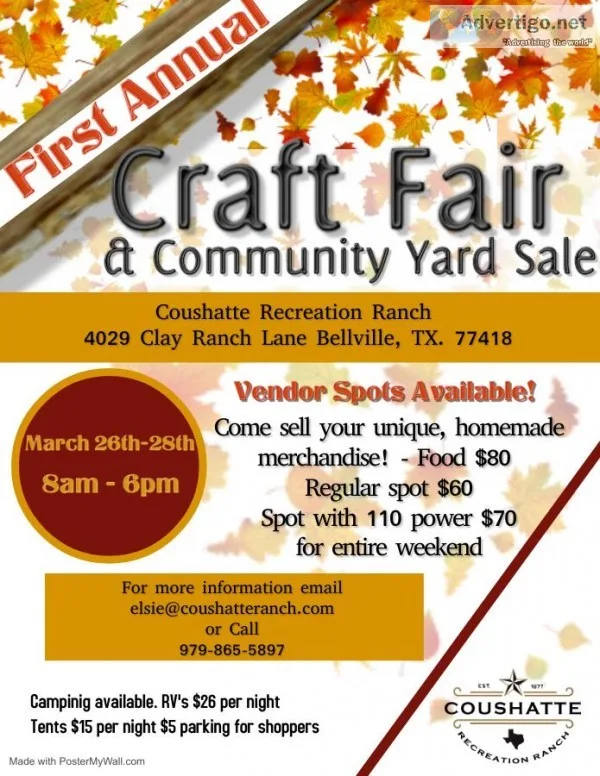 1st Annual Craft Fair and Community Garage Sale