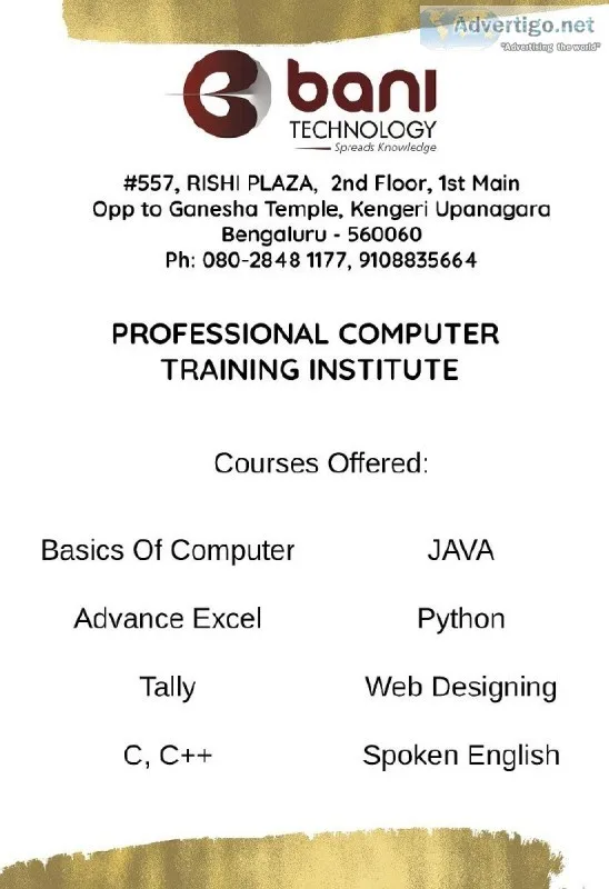 BANI Technology Kengeri Offers training on Spoken English