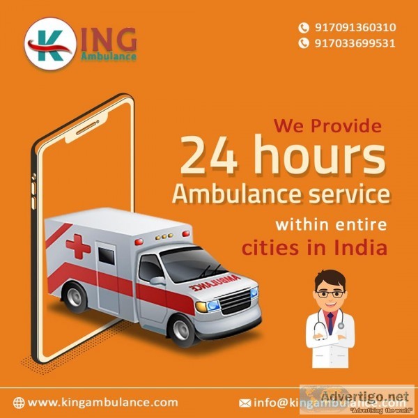 King Road ICU Setup Ambulance Service in Ranchi the medical feat