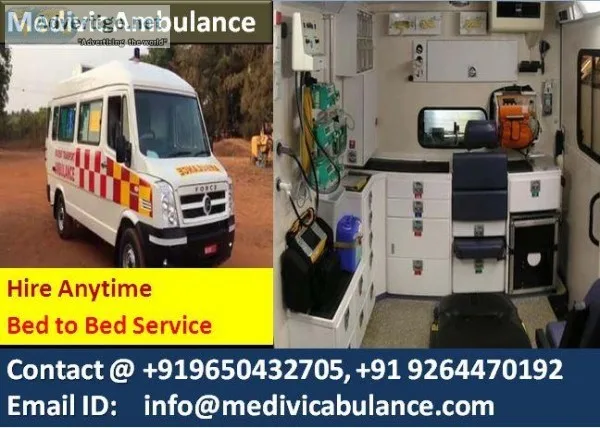 Low Cost Medivic  Road Ambulance Services in Saket