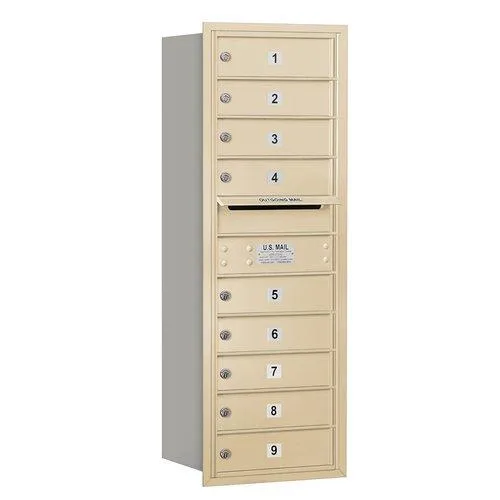 Salsbury Recessed Mounted 4C Horizontal Mailbox - 11 Door High U
