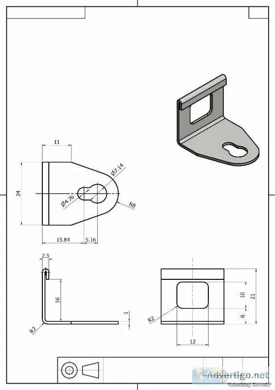 Sheet metal fabrication services  Sheet metal fabrication drawin