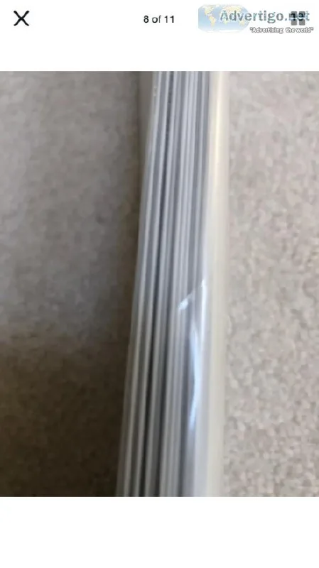 18 Custom Vinyl White Replacement Slats 55 78&rdquoL X 3.5 W