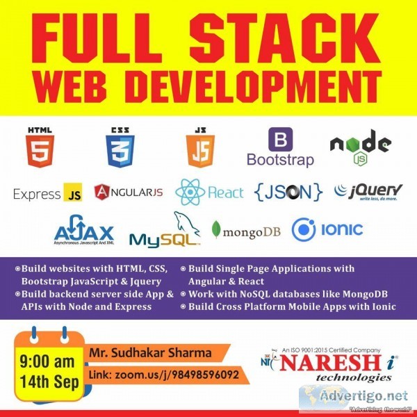 Full Stack with Web Development Online Training