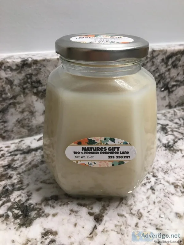 100 % pure Lard Freshly Rendered