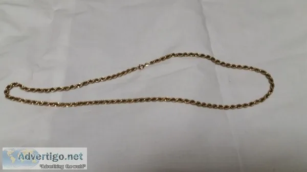14k Yellow Gold Rope Necklace
