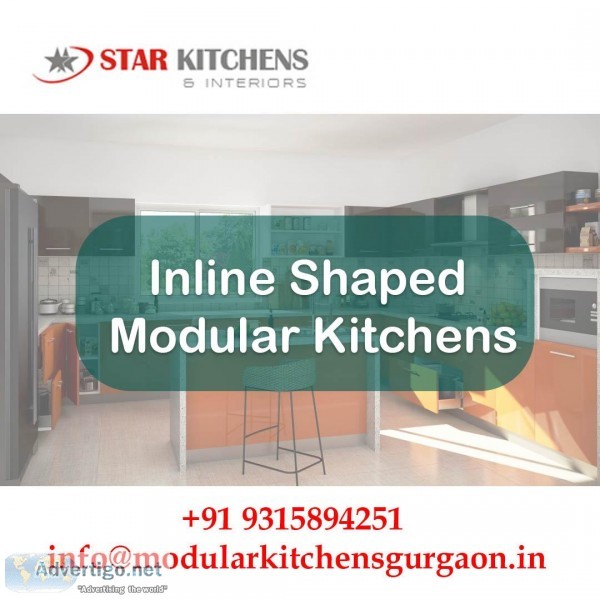 Best Inline Shaped Modular Kitchens in Gurgaon