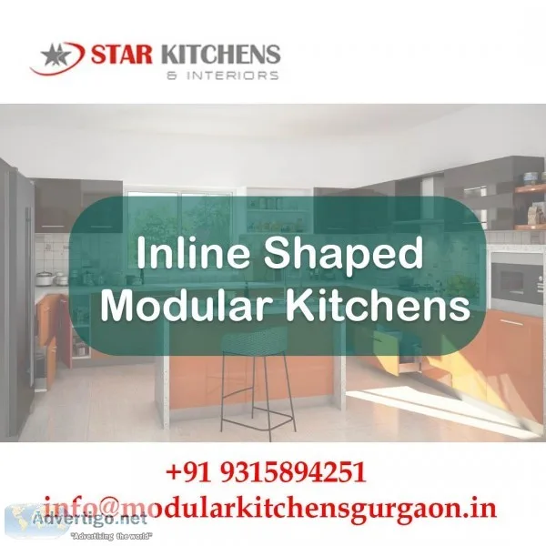 Best Inline Shaped Modular Kitchens in Gurgaon